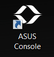 Uruchamianie aplikacji ASUS Console Stuknij*/kliknij ikonę na ekranie startowym lub ikonę na pulpicie.