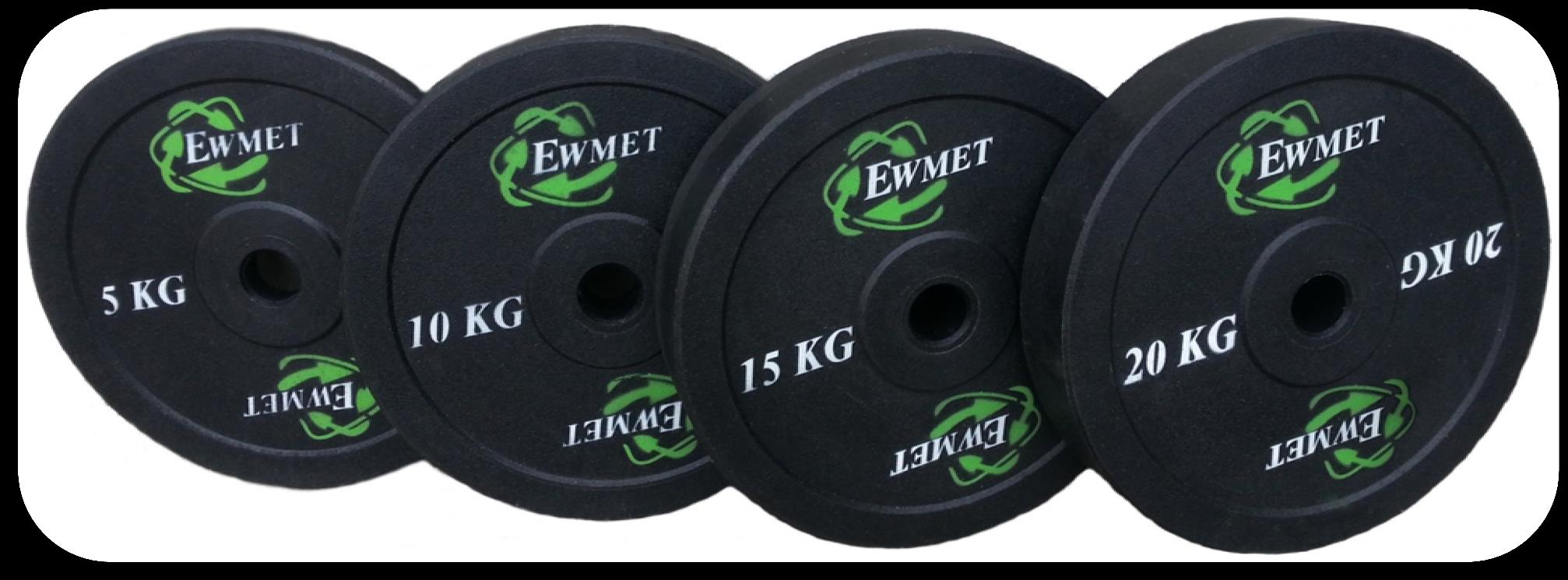 Talerze elastyczne bumpery GRUBOŚĆI TALERZY: - 5 kg 3 cm - 10 kg 6 cm - 15 kg 9 cm - 20 kg 12 cm Talerze są wykonane w 100% z granulatu gumowego z opon ciężarowych, które były odpadem poprodukcyjnym