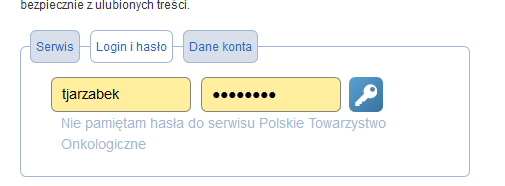 Logowanie do podstrony konta osobistego Po kliknięciu przycisku MedKey zostajemy przekierowani do podstrony zintegrowanego systemu logowania serwisów medycznych zarządzanych przez wydawnictwo