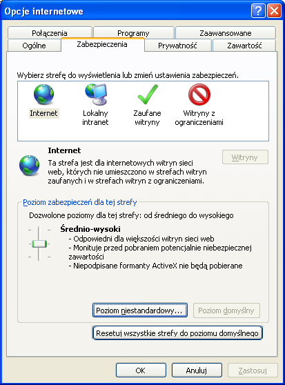 3. PRZEGLĄDARKA INTERNET EXPLORER 3.1 Informacje ogólne Przeglądarka internetowa Microsoft Internet Explorer w wersji 8.