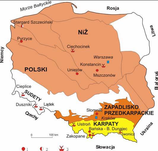 geotermalne oraz uzdrowiska stosujące wody geotermalne (3) w 2005 r.