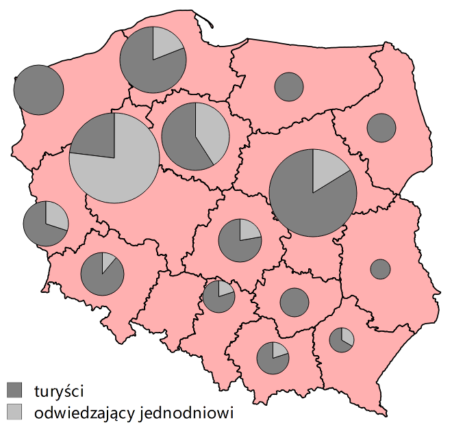 Wyniki badania uczestników akcji Struktura uczestników Strukturę uczestników ze względu na długość pobytu oraz kierunek przyjazdu obrazuje mapa.