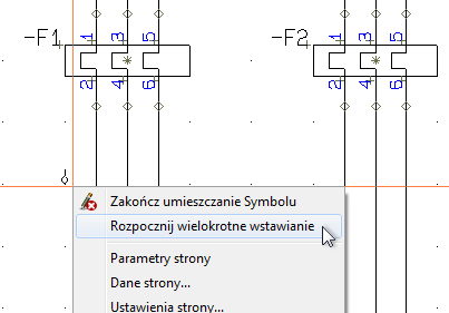 Schemat obwodów sterowania Ustaw kursor (bez klikania!