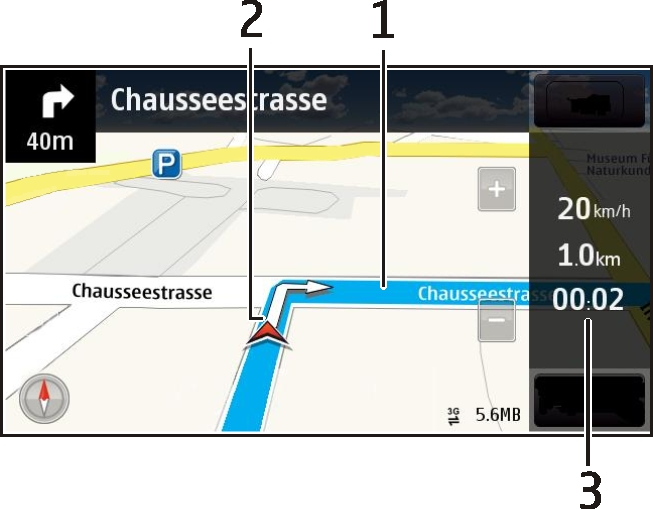 92 Mapy Możesz zacząć jechać bez określonego celu. Mapa będzie podążać za Twoją lokalizacją i będzie automatycznie wyświetlać informacje o ruchu drogowym, jeśli będą dostępne.