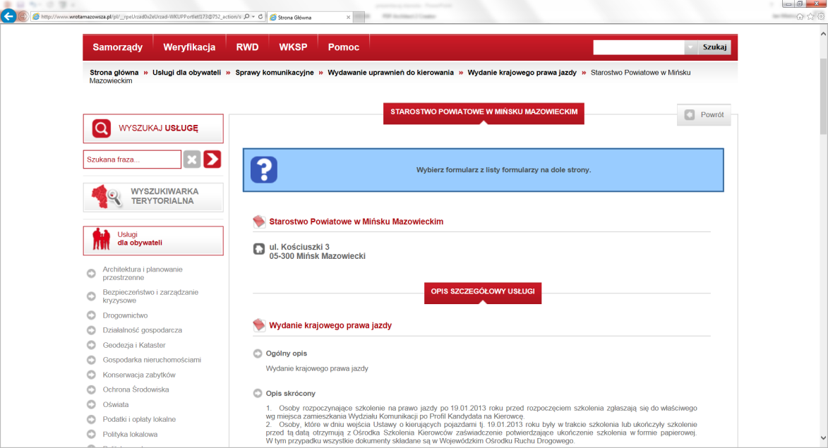 Przykładowy opis usługi