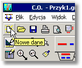 3 Podstawy obsługi programu 1 Kliknąć nazwę menu lewym przyciskiem myszy 2 W rozwiniętym menu kliknąć nazwę polecenia lewym przyciskiem myszy 1 Nacisnąć klawisz Alt, a następnie klawisz odpowiadający