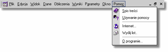 PURMO H2O 1.0 8.9 Pomoc Menu Pomoc zawiera polecenia związane dostępem do informacji o programie.