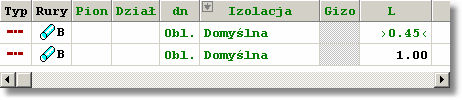 9 Przykłady Przewód pionowy. Dlugosc zostala odczytana automatycznie z rysunku. Przewód poziomy. Dlugosc zostala wprowadzona przez projektanta.