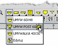 PURMO H2O 1.0 tych, które są produkowane przez wskazanego producenta. Typ urządzenia - lista Lista typów urządzeń, z której używając myszy lub klawiatury można wybrać odpowiedni typ umywalki (np.
