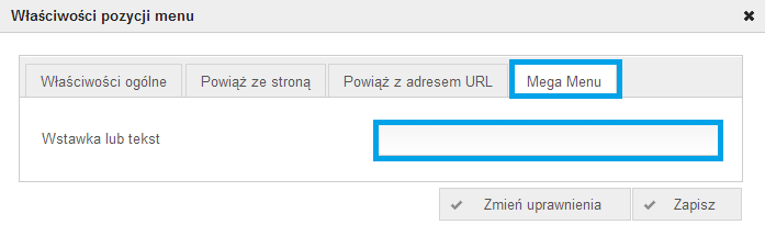 Mega Menu wykorzystywane wyłącznie na stronach responsywnych u klientów posiadających tą