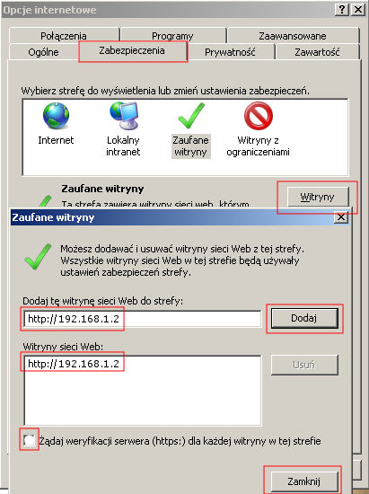 7. Połączenie z kamerą IP przez przeglądarkę www Aby połączenie z poziomu przeglądarki WWW Internet Explorer przebiegało bez problemu, upewnij się, że jest ona prawidłowo skonfigurowana.