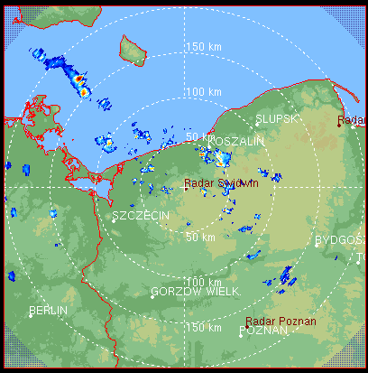 Radar Świdwin Radar Gdańsk Radarowa mapa zbiorcza Radar Legionowo