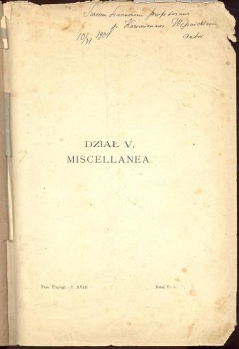 14 Materyały do fizjografji Jeziora Wigierskiego / Kazimierz Kulwieć. - Warszawa, 1903. - 42 s., 9 tabl., : il. ; 28 cm.