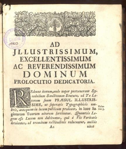 16 Synodus Dioecesana Vilnensis Ab Jllustrissimo, Excellentissimo ac Reverendissimo Domino D. Michaele Joanne Zienkowicz Dei & Apostolicae Sedis Gratia Episcopo Vilnensi. - Vilnae : Sacr: Reg: Majest.