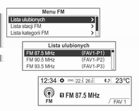 Radioodtwarzacz 123 Nacisnąć i przytrzymać przycisk AS 1-2, aby zapisać stacje zapewniające dobry odbiór i przypisać je do danego zestawu automatycznie zapisanych stacji.