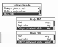 Radioodtwarzacz 127 Włączanie i wyłączanie funkcji regionalizacji W przypadku korzystania z funkcji regionalizacji system RDS musi być włączony.