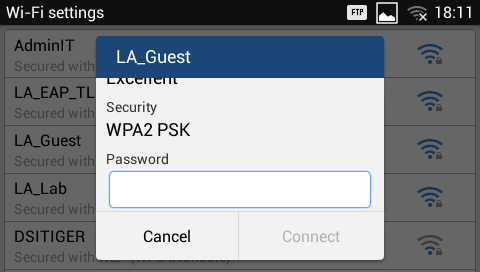 Wi-Fi. 7. Gdy sieć została dodana i zapamiętana, telefon GXV3240 automatycznie połączy się do danej sieci jeżeli będzie w jej zasięgu. Połączenie z Wi-Fi telefonu GXV3240 8.