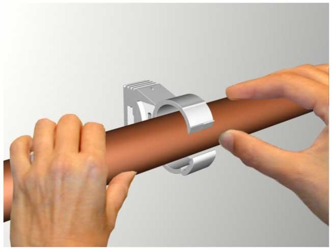 BIS Obejmy z tworzyw sztucznych C BIS starquick Obejmy (w kolorze miedzi) do wszystkich typów rur Ø 10-32 mm Fa,z / Fb,z Fa,x Fa,x Fb,x Fb,x obejmy jednoczęściowe obejma jest zamykana przez