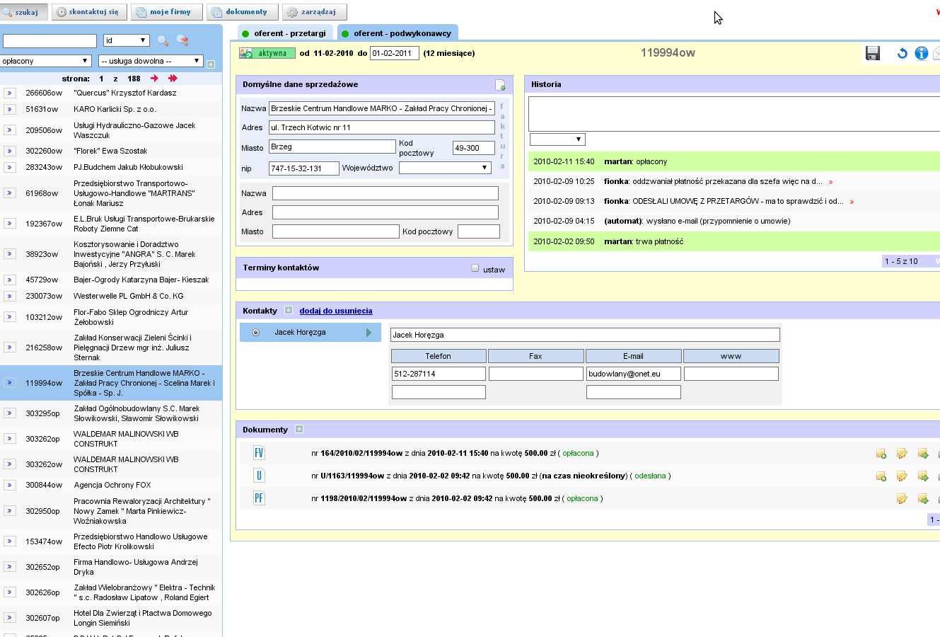 Dedicated applications Ideactive CMS, CRM,
