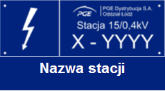 SPECYFIKACJA TECHNICZNA-Założenia ostrzegawcze (odporne na promieniowanie UV o wym.