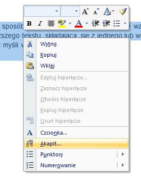 treściową (myśl).
