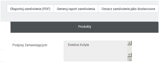 Proces zamówienia (7) 1 Przygotowanie zamówienia 2 Zatwierdzenie 3 Podpisanie 4 Złożenie zamówienia Wykonawca 5a-Zaakceptowanie 6-Wysłanie 7