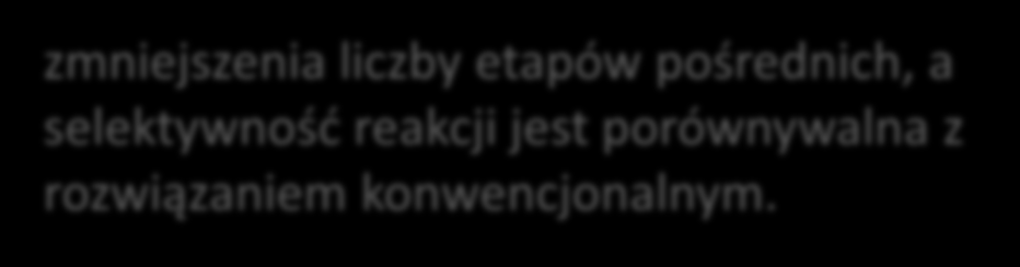 Przykłady zielonych technologii Produkcja kwasu tereftalowego metodą katalitycznego utlenienia ksylenu prowadzoną w środowisku wody w stanie nadkrytycznym SCW (sc-h 2 O) bezodpadowa Rocznie na