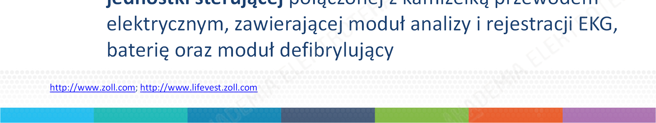 Urządzenie LifeVest składa się z: bawełnianej kamizelki, która służy jako mocowanie elektrod defibrylujących (2 na plecach i 1 nad koniuszkiem serca), które posiadają mechanizm uwalniający żel przed