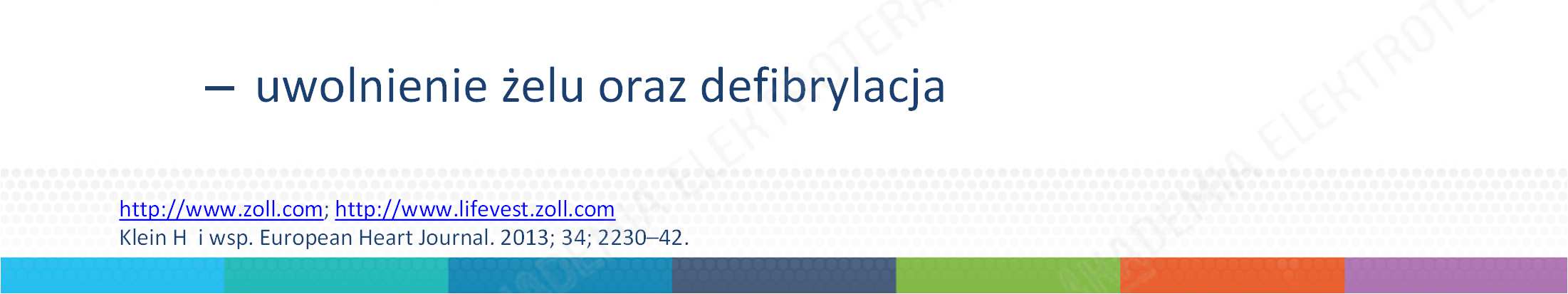 Schemat działania WCD LifeVest: monitorowanie EKG w pętli w razie detekcji arytmii i interwencji zapis jest zapamiętywany sekwencja terapii rozpoczyna się po potwierdzeniu wystąpienia arytmii