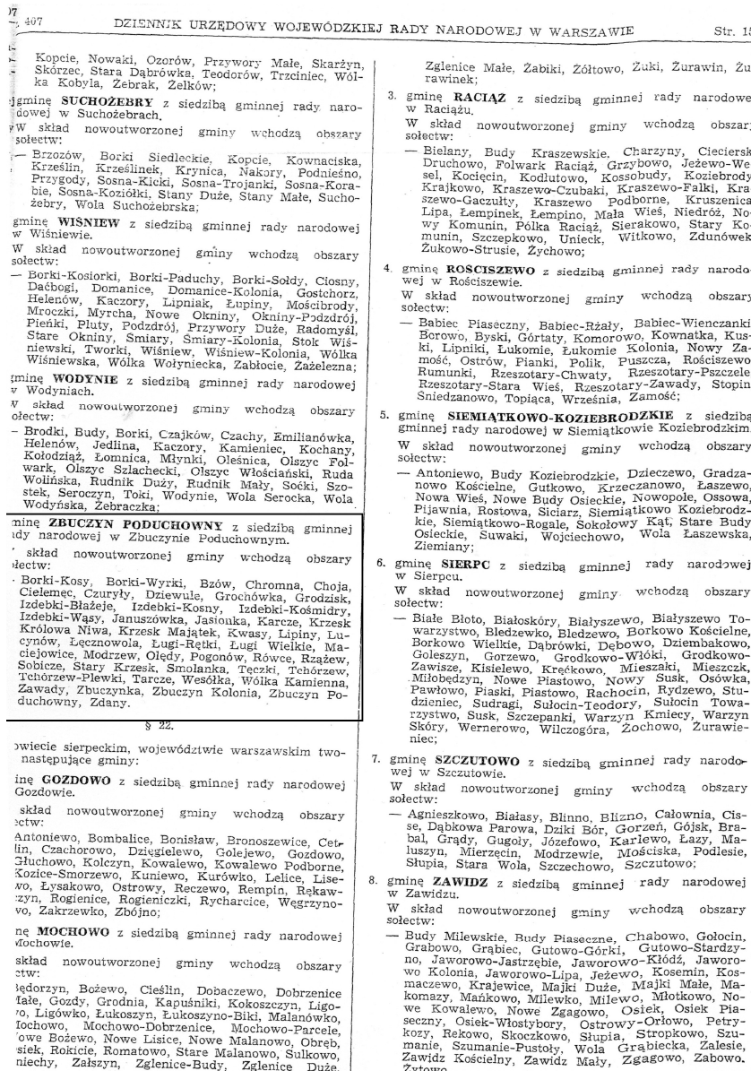 Według ustawy o gminach, gminne rady narodowe pozostawały organem władzy państwowej i podstawowym organem samorządu społecznego na terenie gminy.