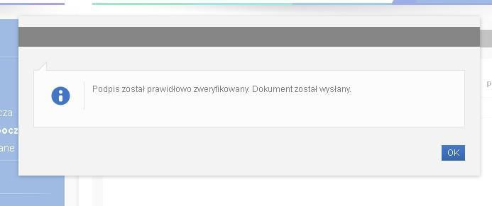 podpisie i wysyłce dokumentu: Teraz