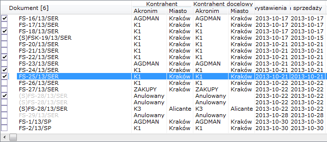 Rys. 1.18 Wyświetlenie listy w trybie: multiselect. Wyświetlanie wartości na listach Rys. 1.19 Zaznaczanie pozycji na liście wyświetlonej w trybie multiselect.