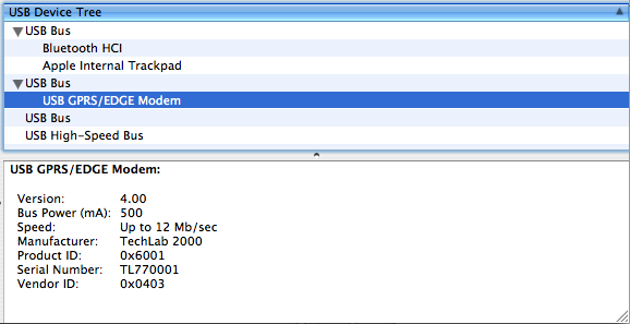 Instalacja skryptu modemu Należy skopiować plik TechLab ED77 Modem na dysk komputera do folderu System / Library / Modem Scripts.