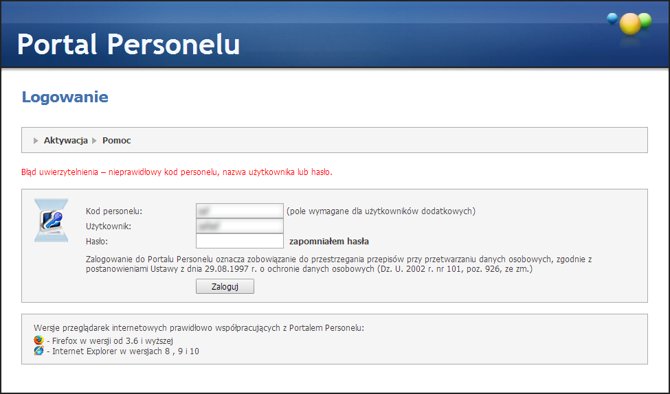 8 Portal Personelu Medycznego W przypadku gdy użytkownik zapomni hasła może skorzystać z funkcji dostępnej na stronie logowania zapomniałem hasła, która udostępnia kontrolki do przypomnienia hasła.
