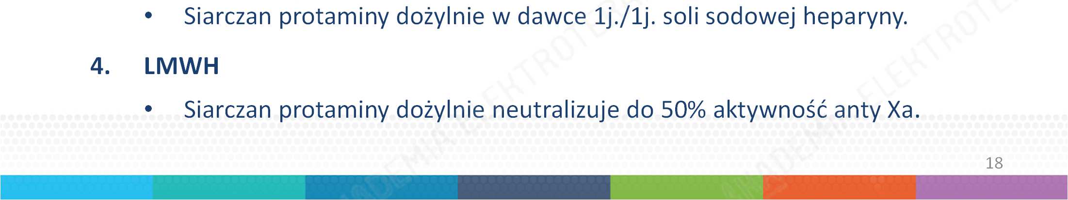 Odwracanie działania leków przeciwzakrzepowych: 1. OAC Witamina K dożylnie lub doustnie w małej dawce (2,5 5,0 mg) wpływ ujawni się po 6-12 h.