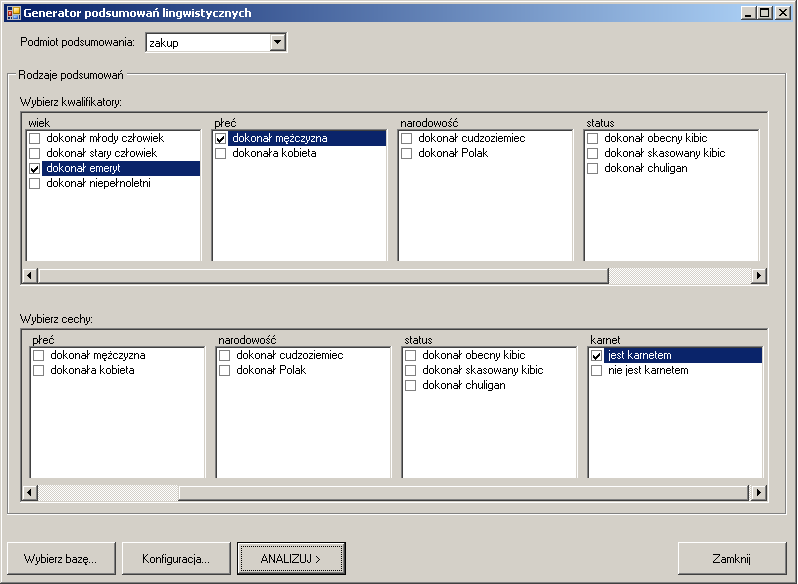 5 Interfejs użytkownika (moduł podstawowy) Główne okno programu ma bardzo prostą budowę (w odróżnieniu od okna konfiguracyjnego).