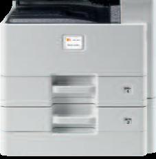 03 2011 DCC 6520 6525 Technologia druku Podajnik dokumentów Prędkość kopiowania Pierwsza strona Czas nagrzewania kopii Odcienie szarości Gramatura papieru Odbiór papieru Separator prac Pamięć systemu