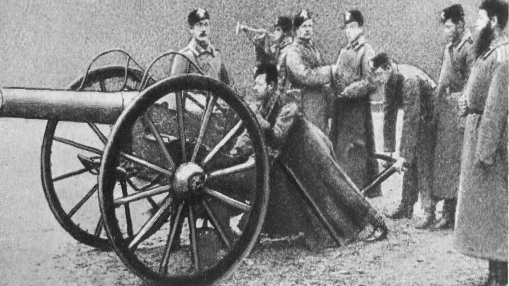 Zdj. 5. Armata kalibru 87 mm Źródło: Opisanie materialnoj časti osadnoj i krepostnoj artylerii, pod red. W. G.