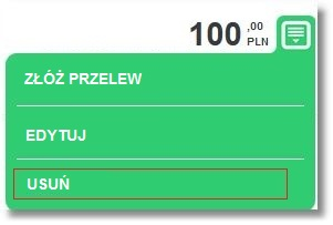 W celu zatwierdzenia zmian dla szablonu przelewu/danych odbiorcy należy ponownie wybrać przycisk [ZATWIERDŹ] dostępny na formatce potwierdzenia edycji danych szablonu/danych odbiorcy.