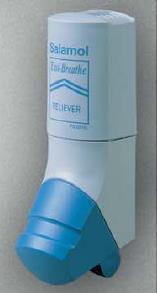 Ciśnieniowe aktywowane wdechem ( Easy Breath) 1. Uruchamiany oddechem inhalator z odmierzaną dawką 1. Pomaga przezwyciężyć trudności koordynacyjne 2.