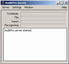 Składniki serwera Serwer AuditPro (AUDITSRV.EXE) importuje zeskanowane dane do bazy danych gdzie są one następnie rozpoznawane.