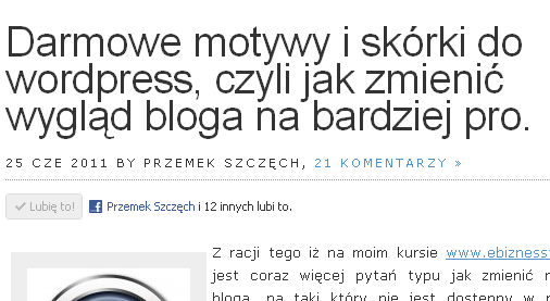 Gdy już znajdziemy frazę, problem to teraz trzeba opisać to na blogu metodą SEO ( wpis pod wyszukiwarkę ), czyli: -tytule wpisu dodajemy szukana frazę, ale modyfikujemy ją pod długi ogon.