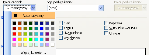 Strona 16 z 54 Dodatkowo możemy skorzystać z odpowiednich ikon skrótu umieszonych na wstążce indeks górny, indeks dolny. 3.2.