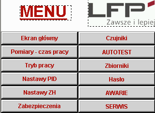 8.3.1. Ekran Główny nr1 Jest to ekran podstawowy, informujący o stanie całego układu.