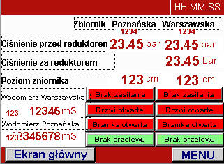 Stała wodomierza W przypadku podłączenia czujnika impulsowego (wodomierz) należy wprowadzić wartość objętości medium przypadający na 1 impuls z czujnika.
