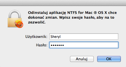 22 Dezinstalacja programu Aby odinstalować aplikację Paragon ExtFS for Mac OS X, wykonaj następujące czynności: 1.