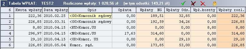 8.0 Wpłaty adresowane.