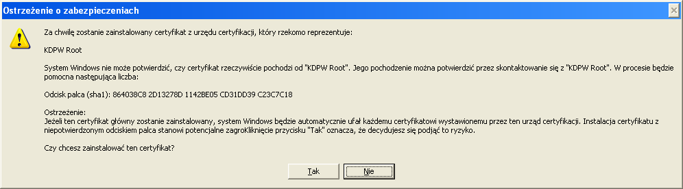 10. W kolejnym oknie naciśnij przycisk Dalej. Zwróć uwagę i w pozycji Magazyn certyfikatów podana jest wartość Zaufane główne urzędy certyfikacji.