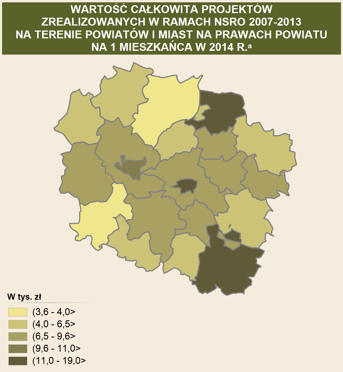 MAPY ᵃ Dane szacunkowe; miejsce realizacji projektu zgodnie z umową o dofinansowanie; dane dotyczą podpisanych umów o dofinansowanie; bez środków Programu Operacyjnego