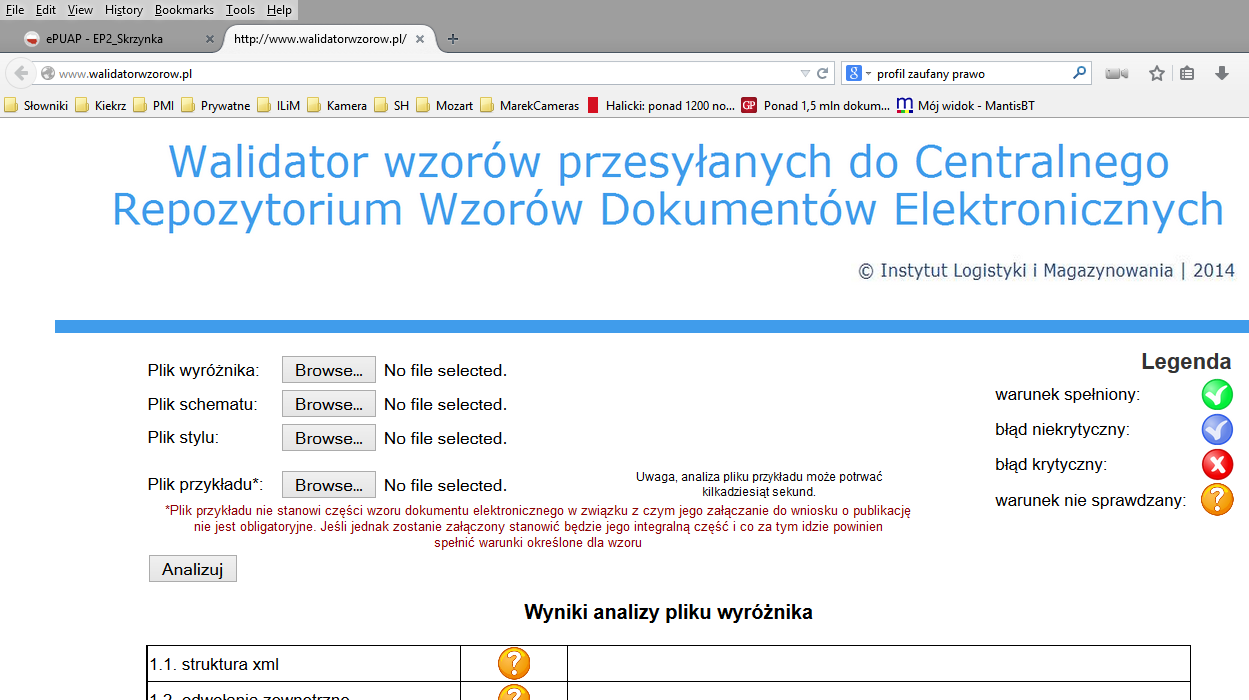 Odczytanie dokumentu W pliku dokumentu elektronicznego usunąć ścieżkę do plików schemat.xsd i styl.